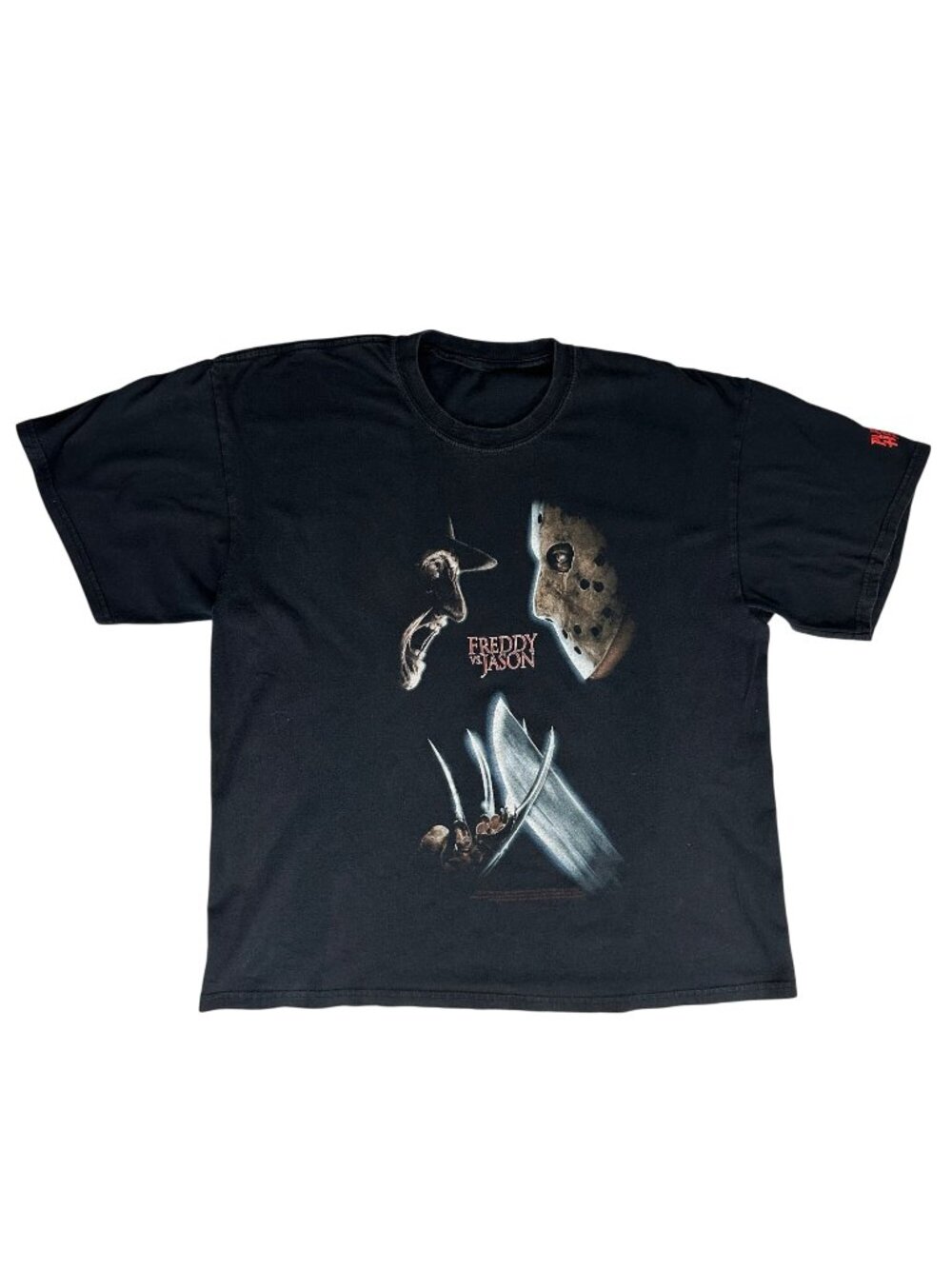 VTG 2003 FREDDY vs JASON Face Off T Shirt Y2K Planet Hollywood Horror Series